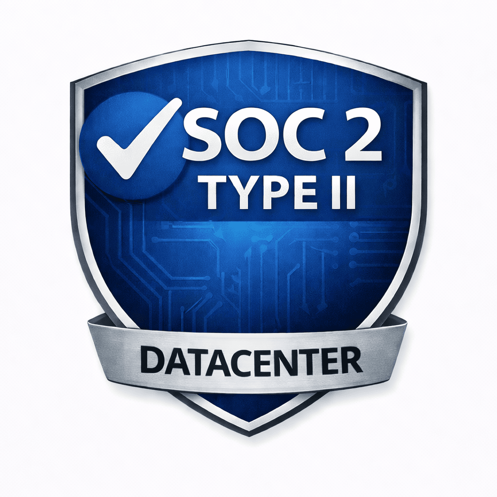 SOC 2 Type II Datacenter certified
